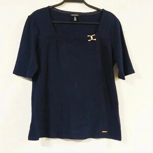 Ellen Tracy Blue Knit‎ Top